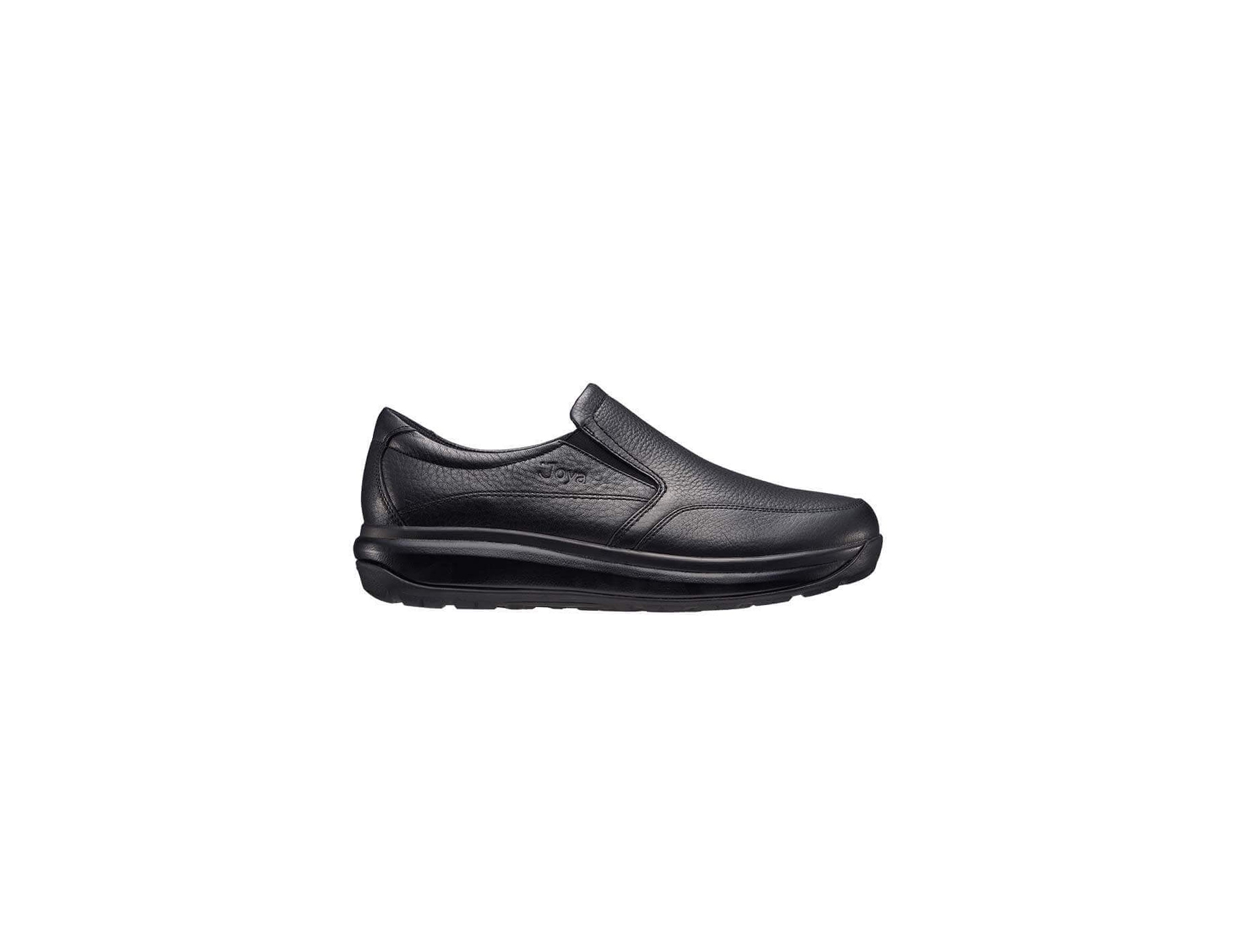 Mens Joya Traveller II – Black Formal Shoes – Slip-On – Suitable For Heel Spurs / Knee Pain – Size 12.5 – Leather / Synthetic Fabric