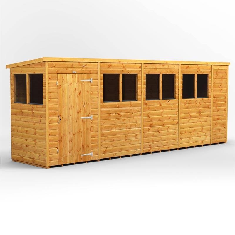 Power Premium Pent Wooden Shed, 18×4 / Single – Powersheds – Spearhead Outdoors