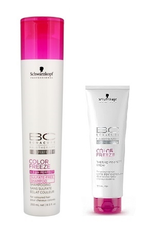 Schwarzkopf Bonacure Color Freeze Sulphate-Free Shampoo 250ml and Thermo Protect Cream 125ml