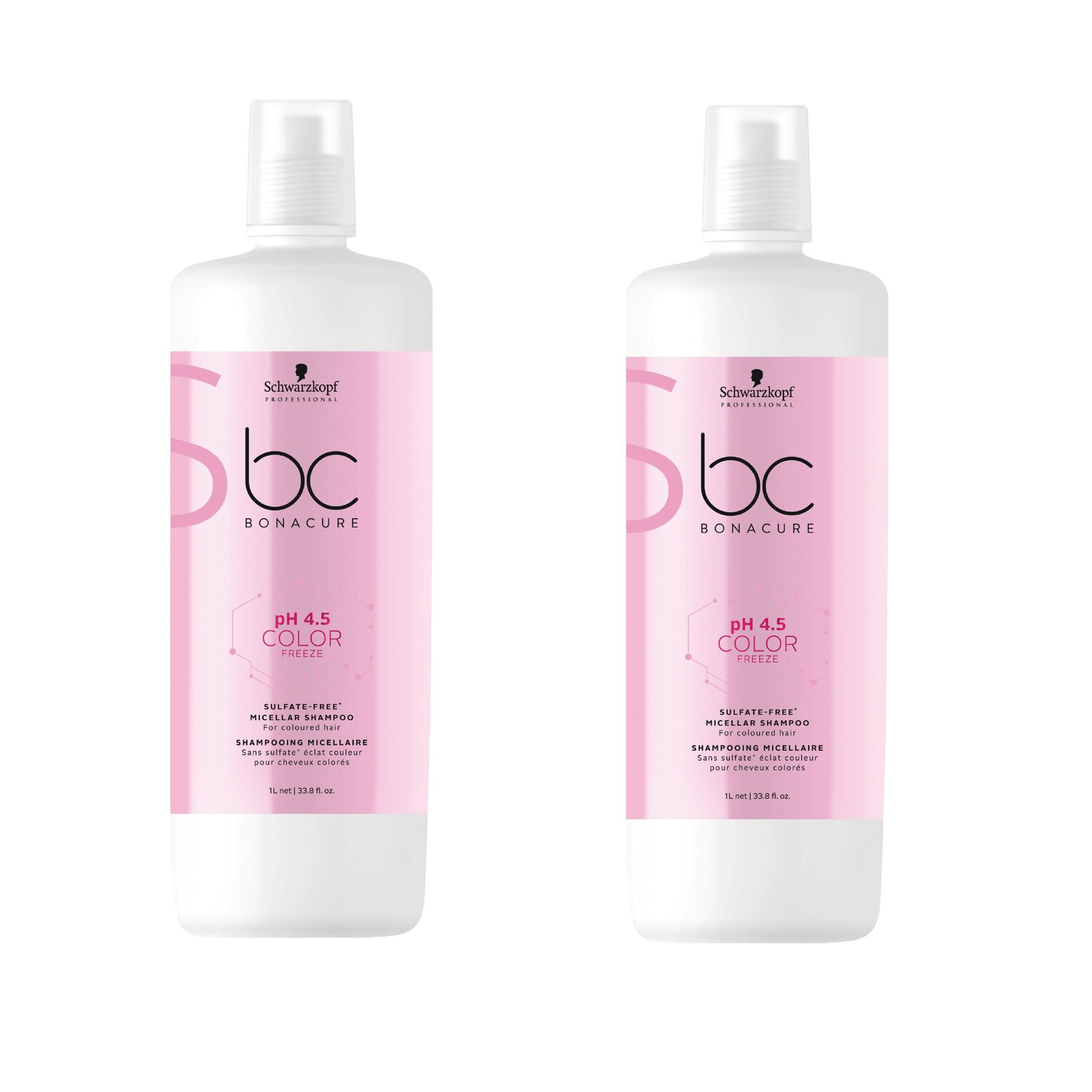 Schwarzkopf Bonacure pH 4.5 Color Freeze Micellar Sulfate-Free Shampoo 1000ml x2