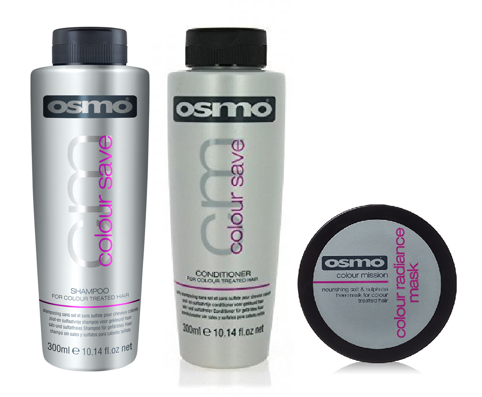 Osmo Colour Save Shampoo 300ml, Conditioner 300ml and Radiance Mask 300ml