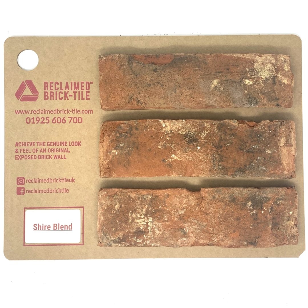 Sample Brick Slips – Shire Blend – Reclaimed Brick Tiles