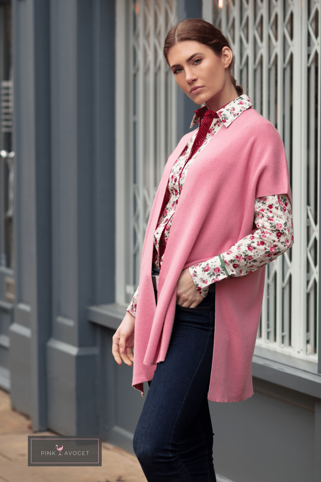 Cardi-Gilet Pink / One Size by Pink Avocet