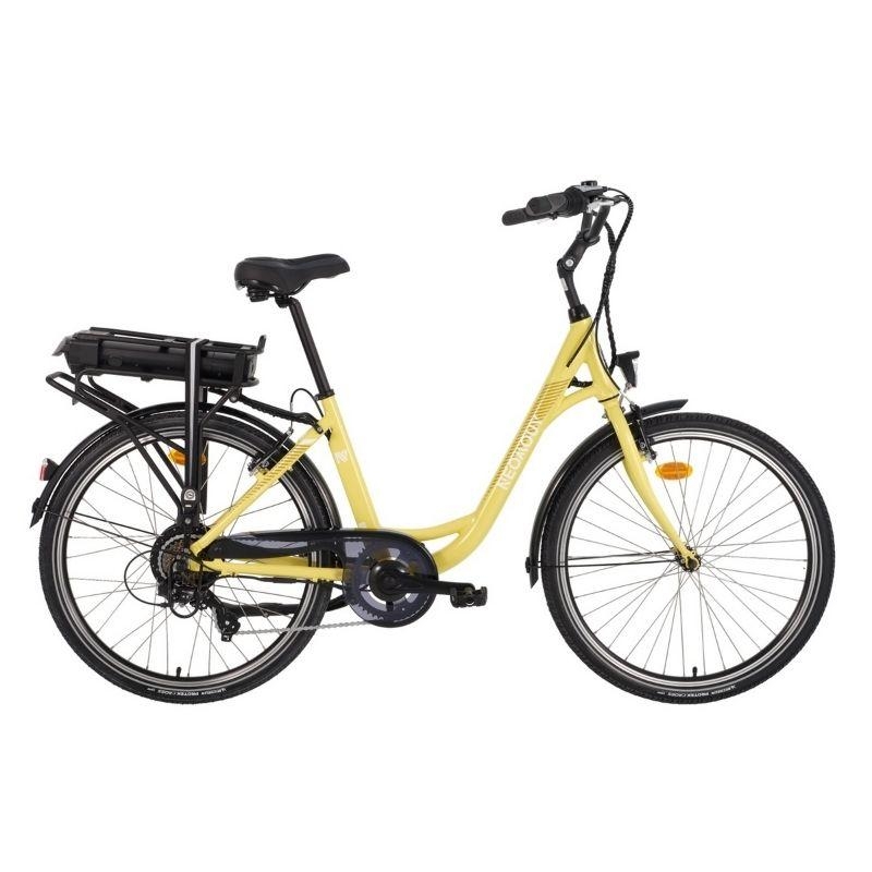 Neomouv Linaria 250w Step Through Electric Bike – Yellow – 580Wh/ 16ah (60 Miles) – Generation Electric
