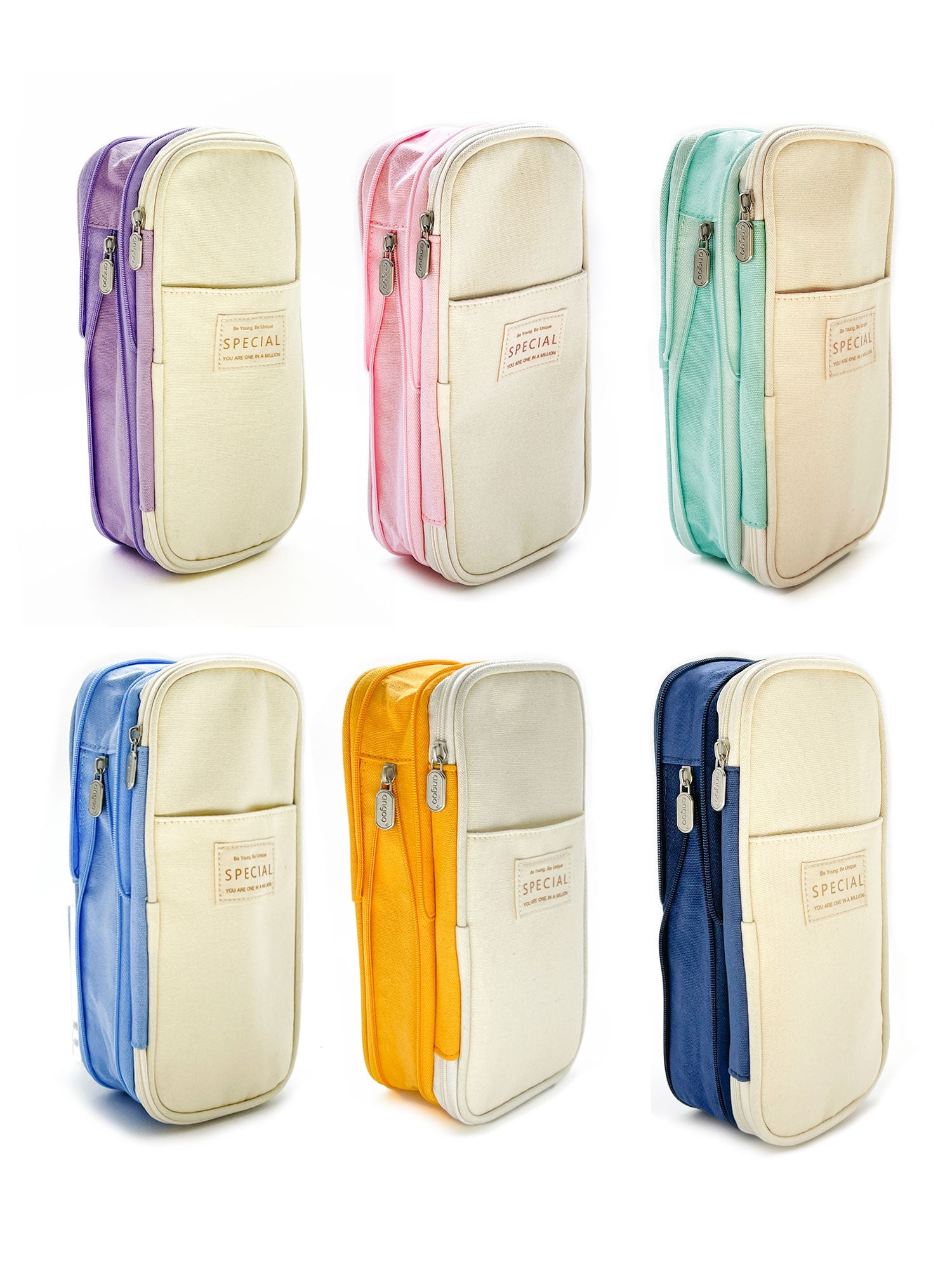 Bspoiled Pencil Case Multi Compartment – Green – BSpoiled