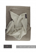 Reversible Double Cashmere Wrap Mid w/ Light Beige / One Size by Pink Avocet