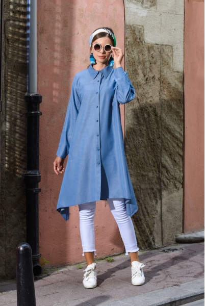 Indigo Flair Tunic – UK10/EU40