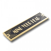 Art Deco Mind Your Head Sign. Heavy Duty Cast Metal Plaque Handmade In England. – Mind Your Head Brass