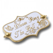 Vintage Shabby Chic Style Please Ring The Bell House Sign.