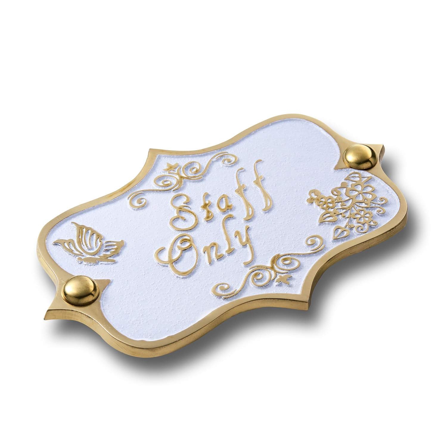 Vintage Shabby Chic Style Staff Only Door Sign.