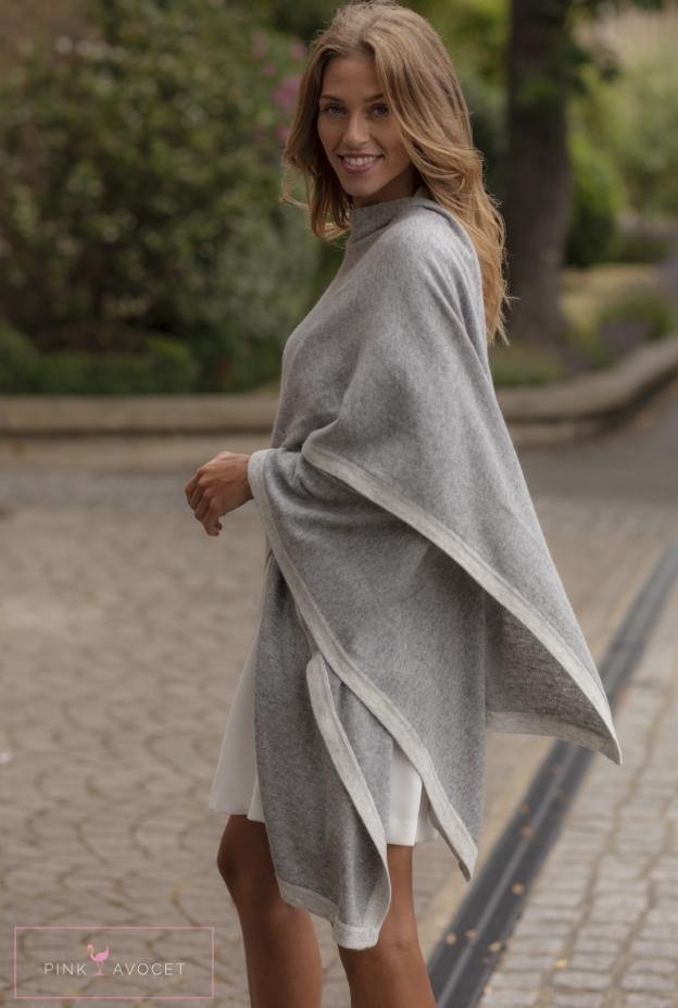 Classic Cashmere Cape Mid Grey / OSFA by Pink Avocet