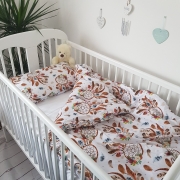 Toddler Coverlet & Pillow Set Dream Catcher White – Blue – evCushy