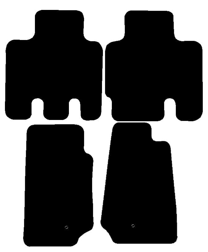 Car Mat – Jeep – Jeep – 2007 To Present – Black Fabric – 4 Piece Floor Mat Solid Color With Trim