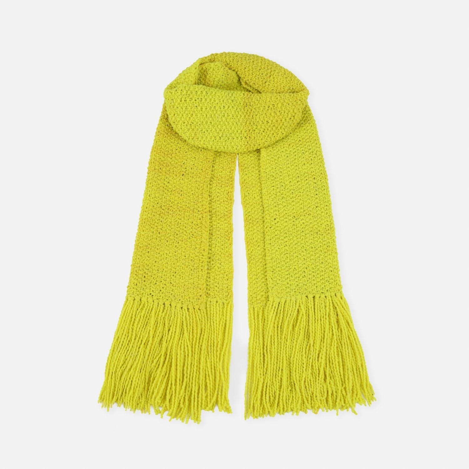 La Paz Scarf Yellow – wool – One Size – Luxury Marino Wool – Fairtrade & Sustainable – Aessai