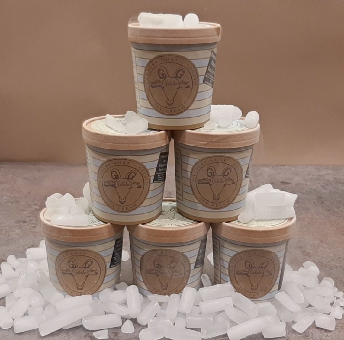 Goat Milk Ice Cream Tub Selection – 6 x 450ml – Ganders Goat
