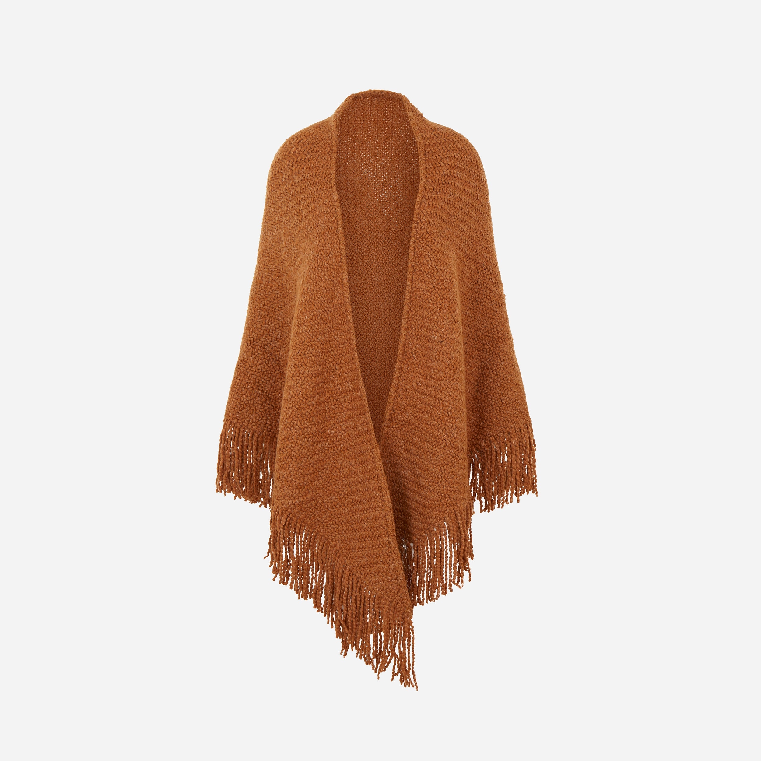Aessai Knitwear Shawl in Camel – merino wool blend – Luxury Marino Wool – Fairtrade & Sustainable – Aessai
