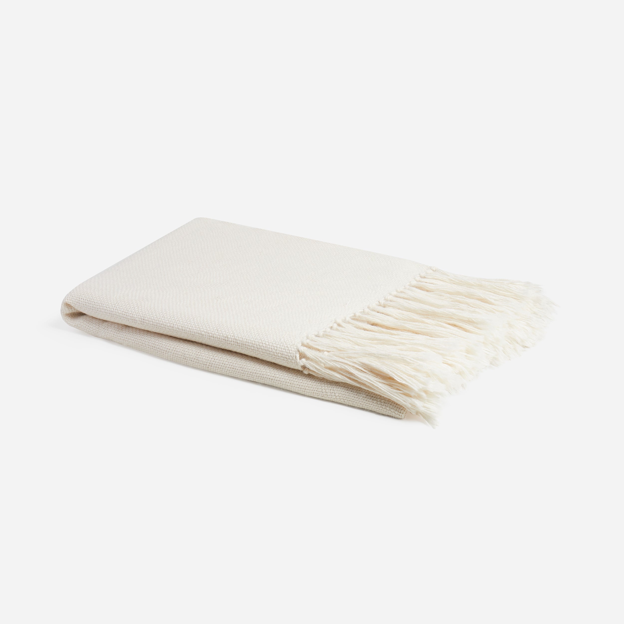 Baby Alpaca Brushed Blanket Ivory – Aessai