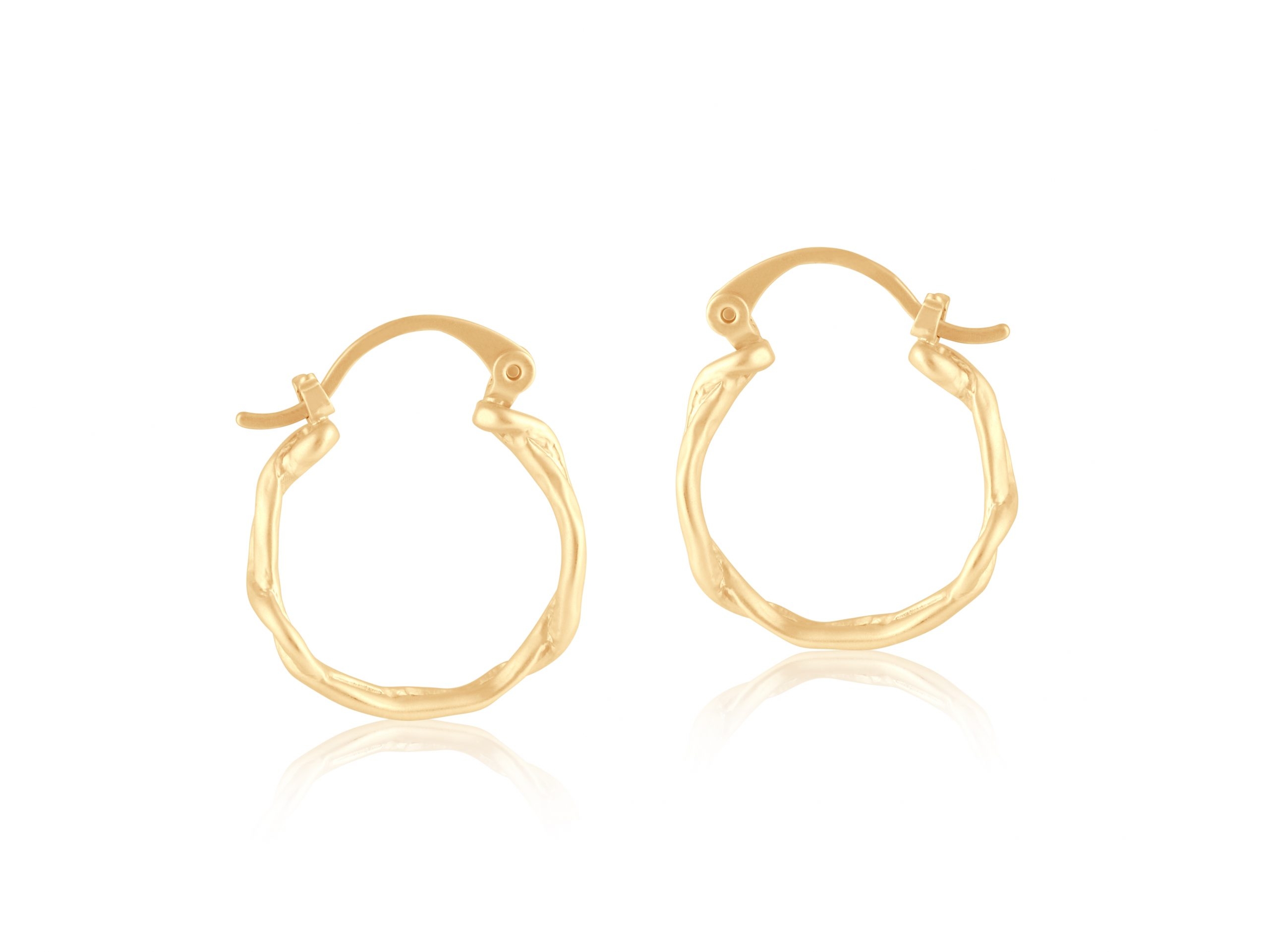Valeria Organic Little Hoop Earrings in Gold – Big Metal London