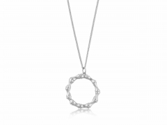 Summer Bamboo Plated Brass Necklace in Silver – Big Metal London