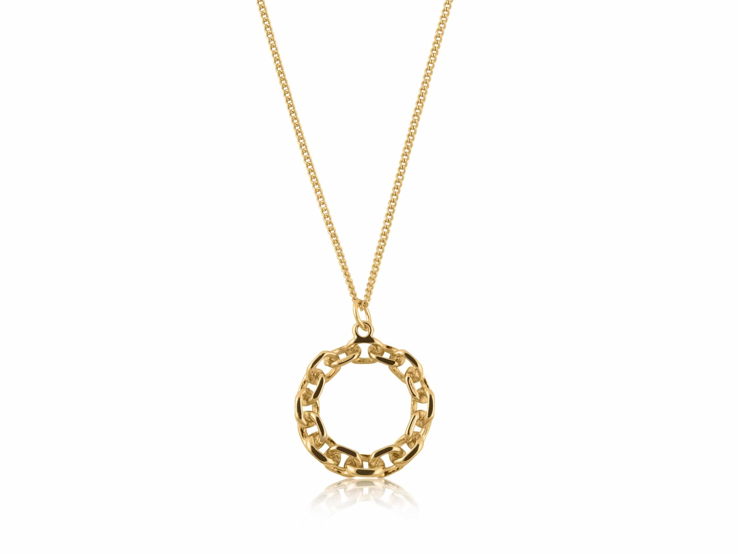 Orla Plated Brass Chain Charm Necklace in Gold – Big Metal London