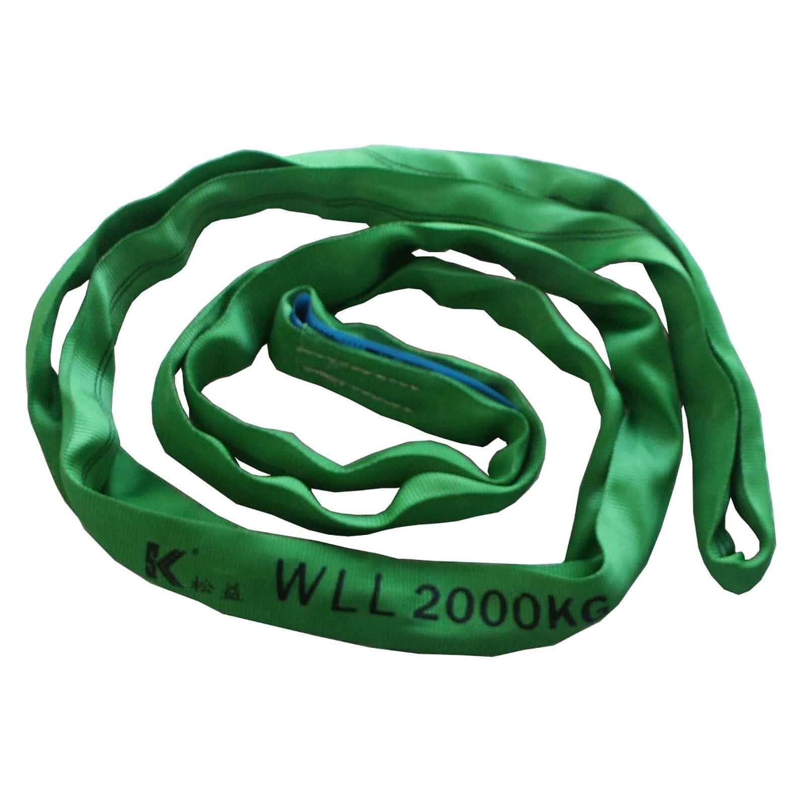 2 Tonne Round Slings – One Layer – Green – Safety First Lifting