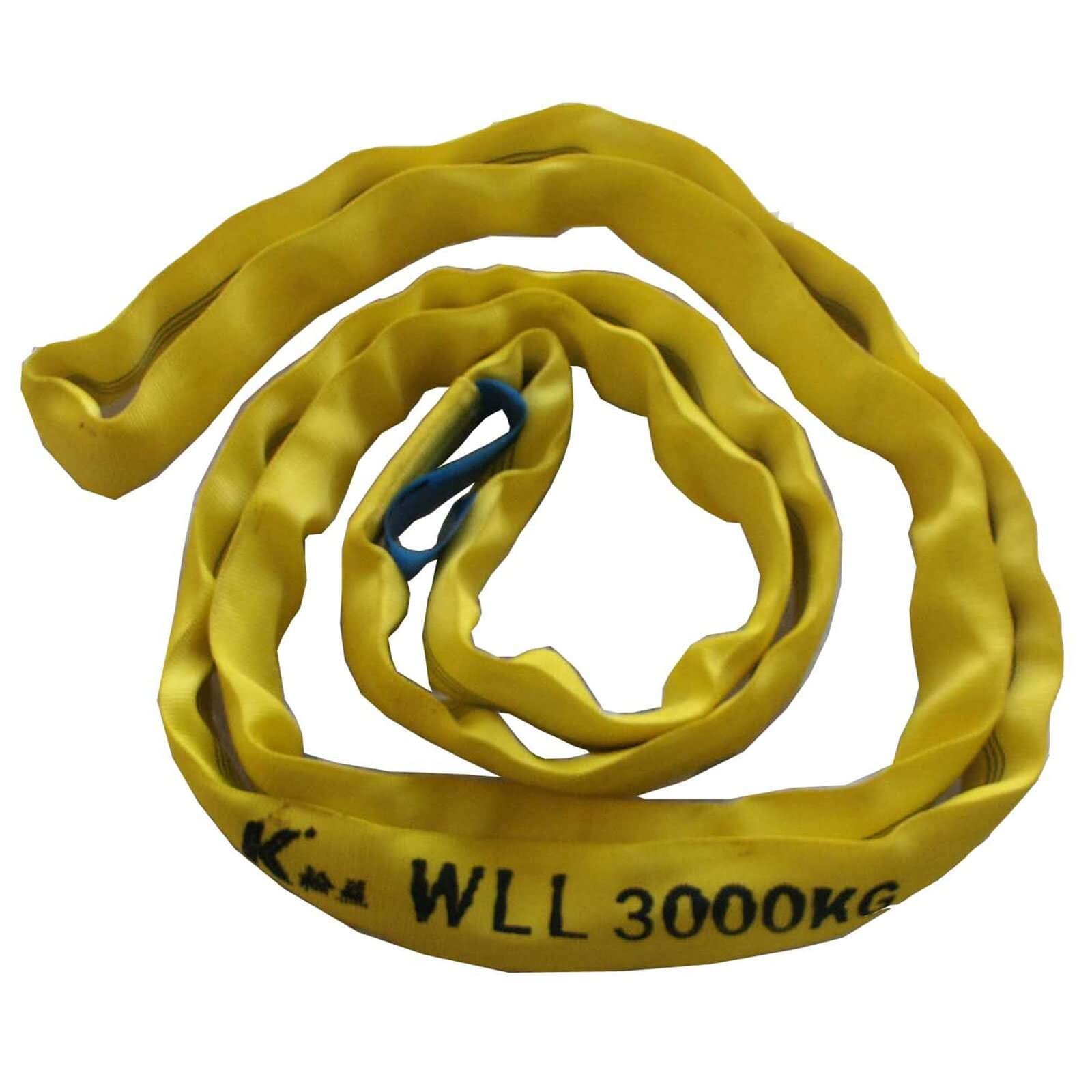3 Tonne Round Slings – One Layer – Yellow – Safety First Lifting