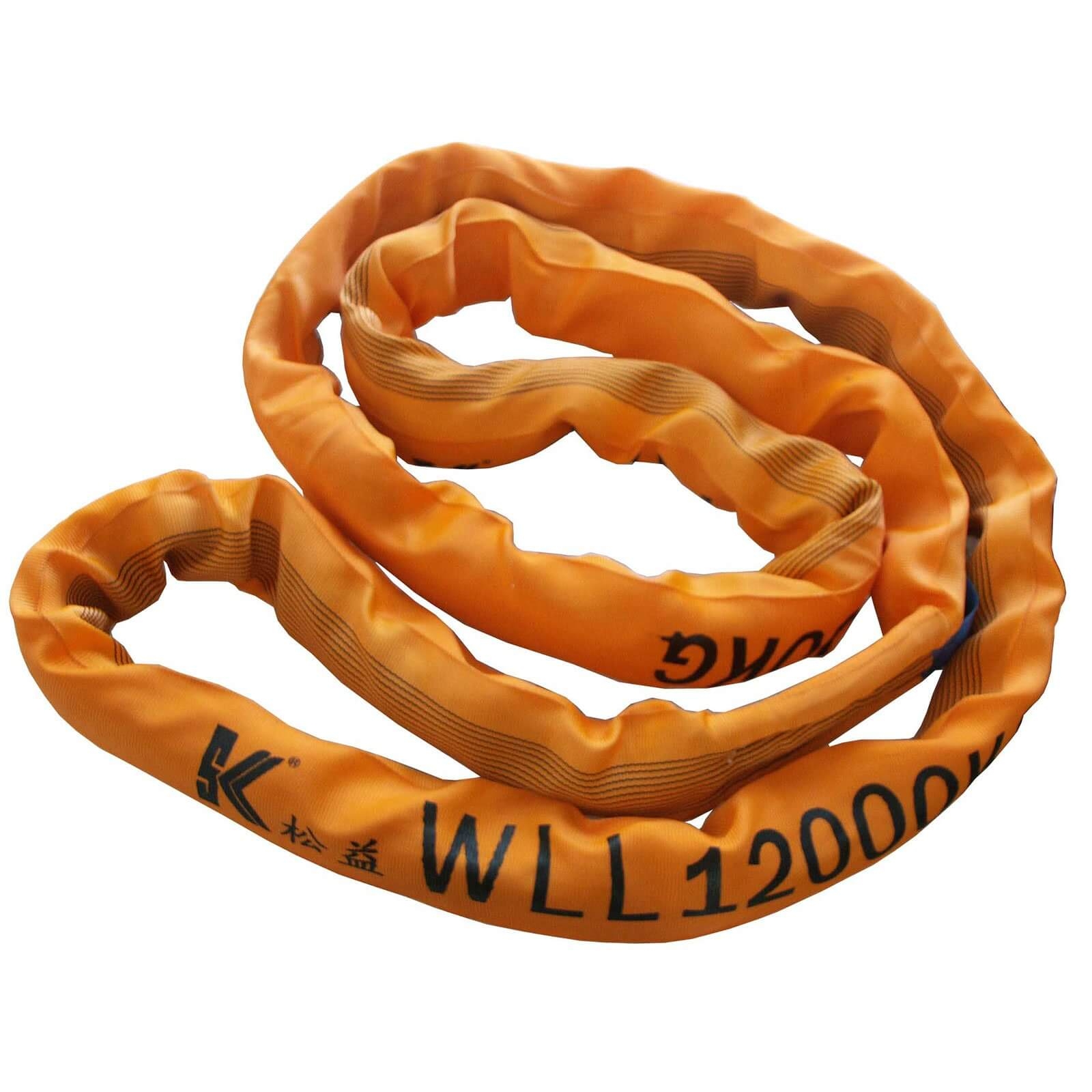 12 Tonne Round Slings – One Layer – Orange – Safety First Lifting