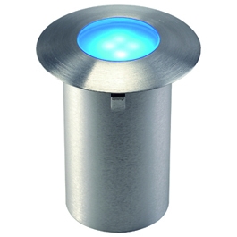 SLV 227467 Trail-Light Satin LED 0.3W Blue Stainless Steel Outdoor Wall & Ground Light