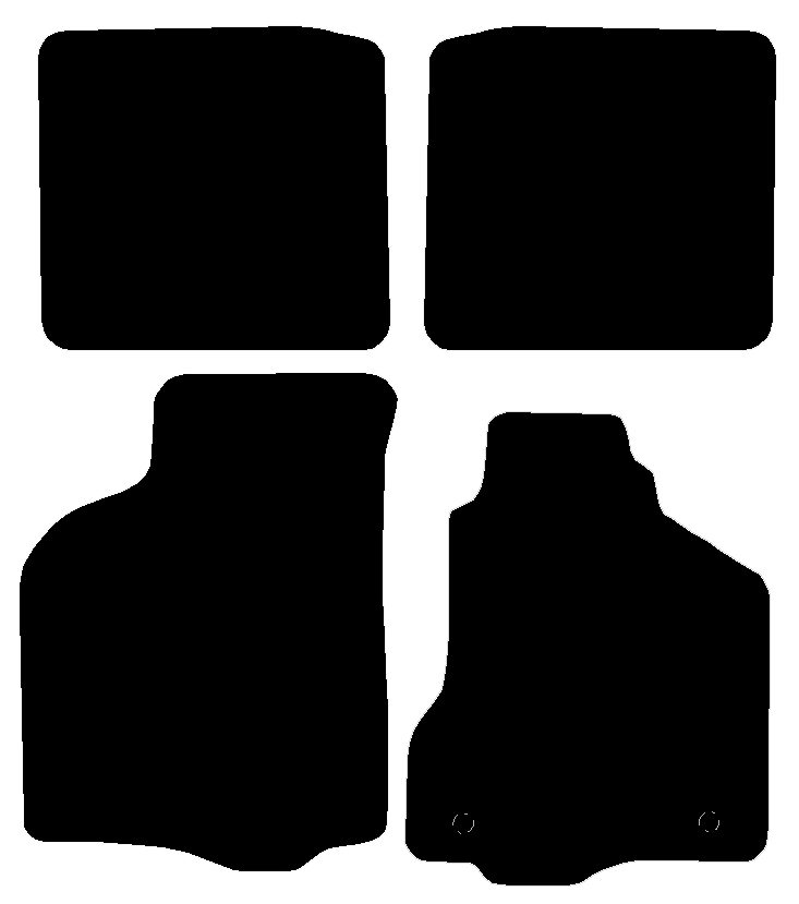 Car Mat – Seat – Ibiza – 1999 To 2002 – Black Fabric – 4 Piece Floor Mat Solid Color With Trim