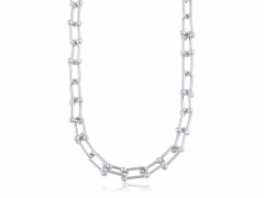 Renata Statement Chunky Chain Necklace in Silver – Big Metal London