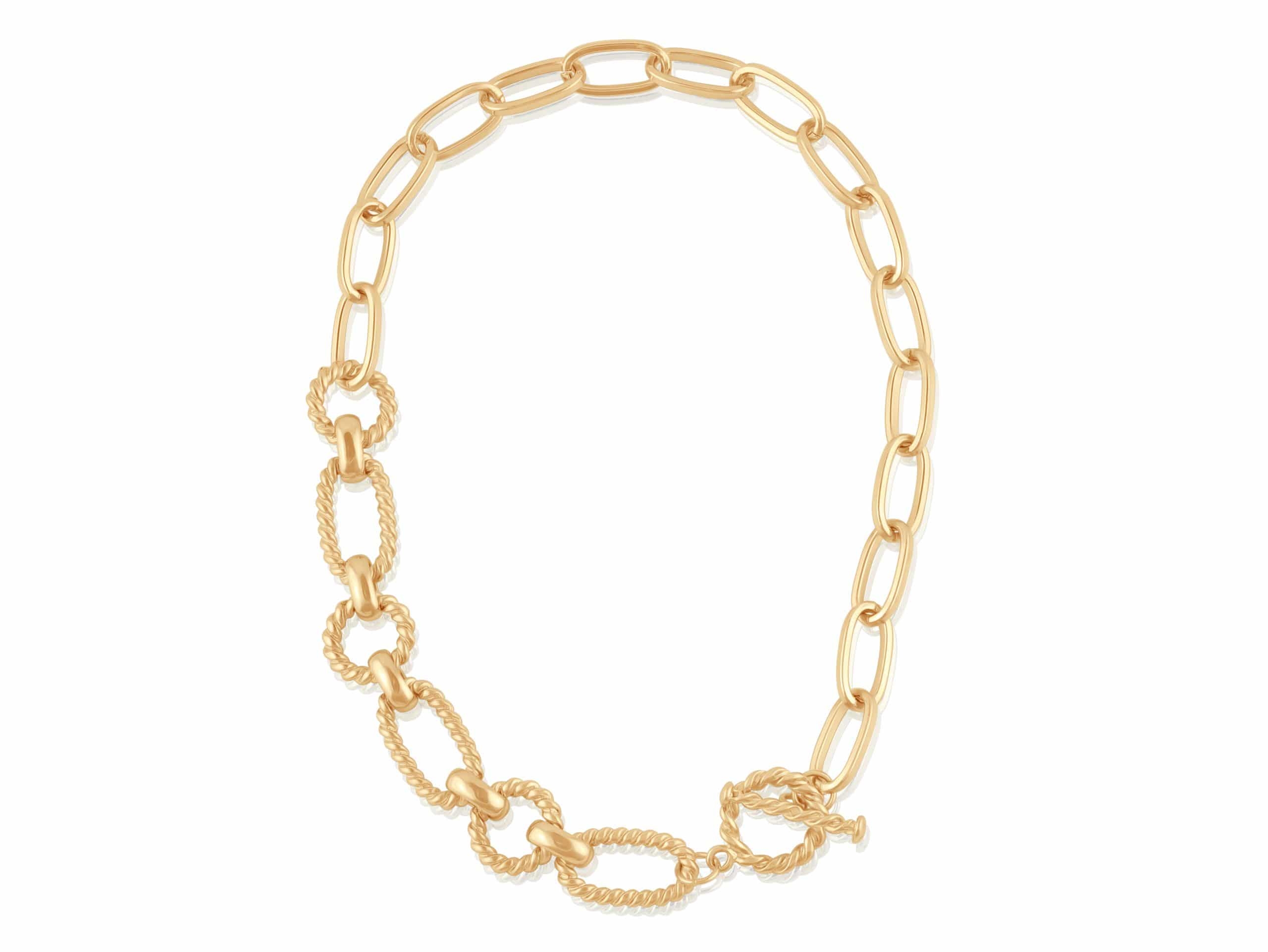 Rachel Statement Chunky Chain Necklace in Gold – Big Metal London