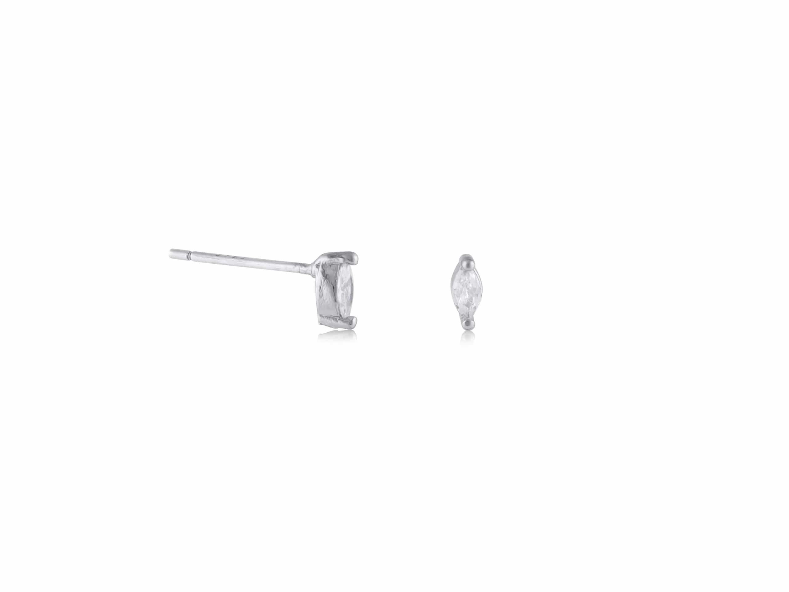 Camille Demi Fine Stud Earrings in Silver – Big Metal London