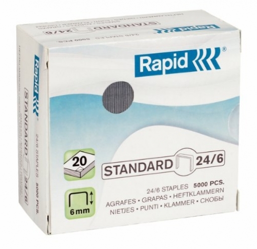 Rapid –  24 Series Staples for K1 Classic – 6mm Standard – 5000 Pack – Silver Colour – Textile Tools & Accessories