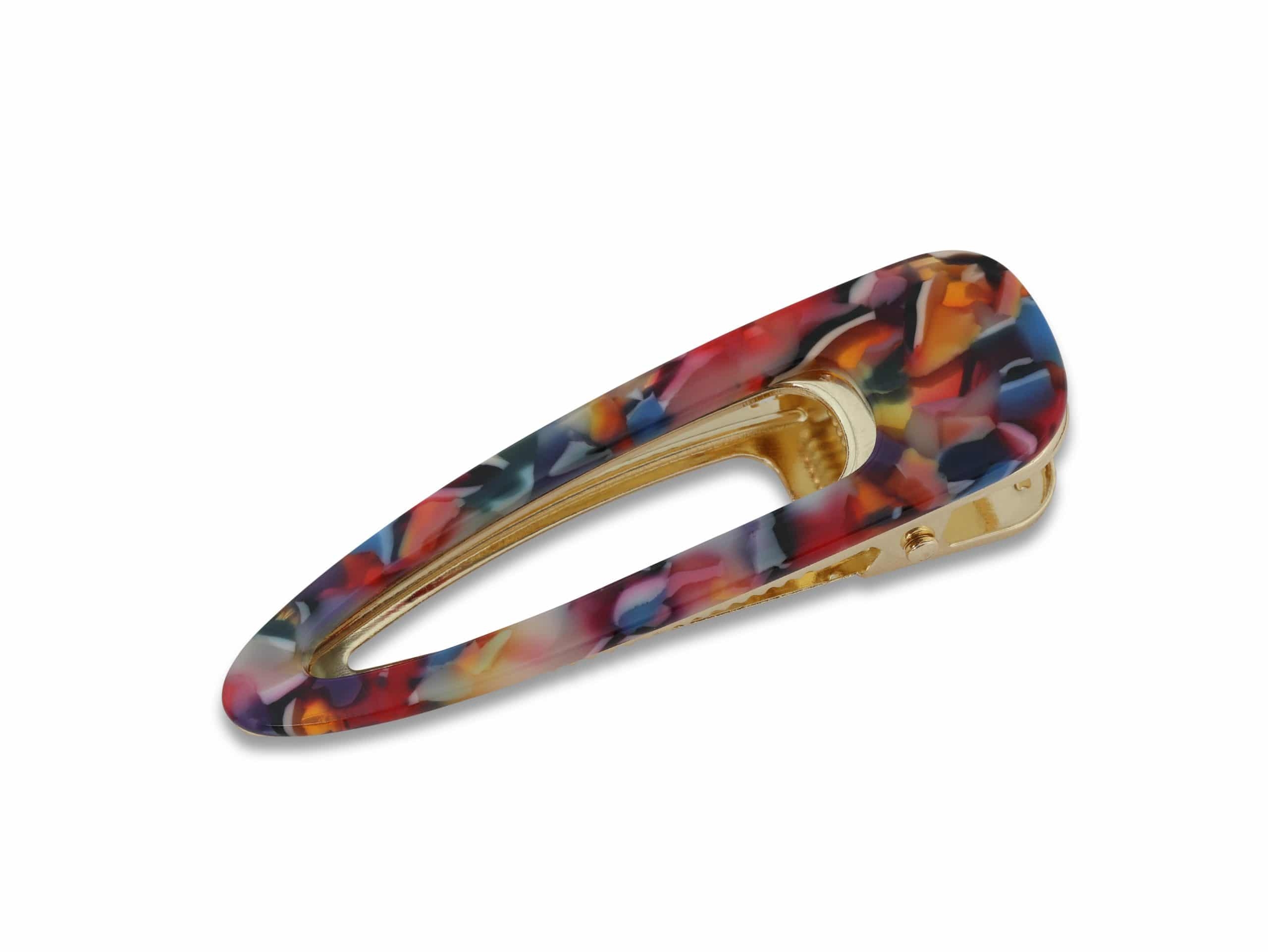 Layla Resin Oversized Hairclip in Red, Orange and Lilac – Big Metal London