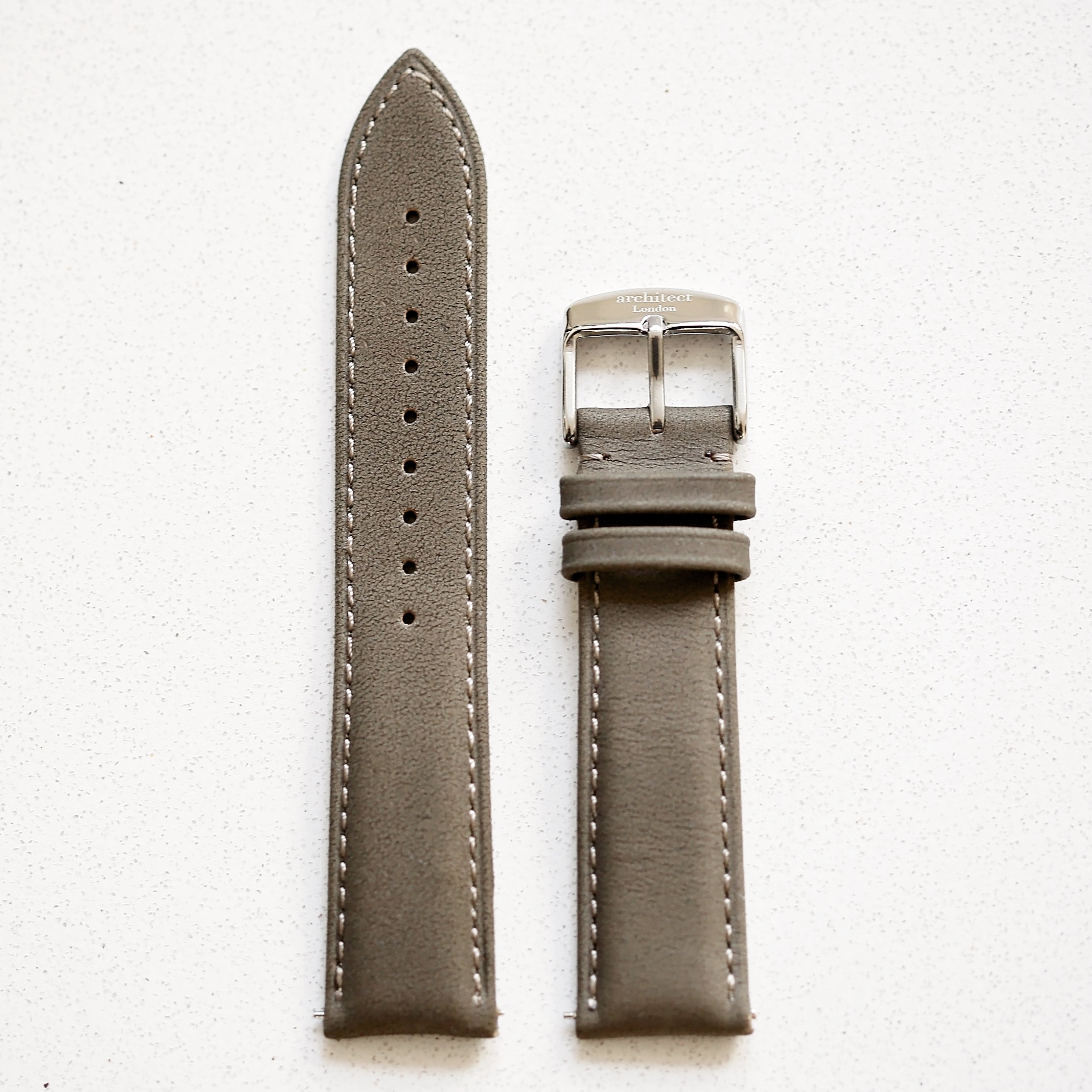 Urban Grey Snap-Strap – Silver – Genuine Leather – Architect Watches