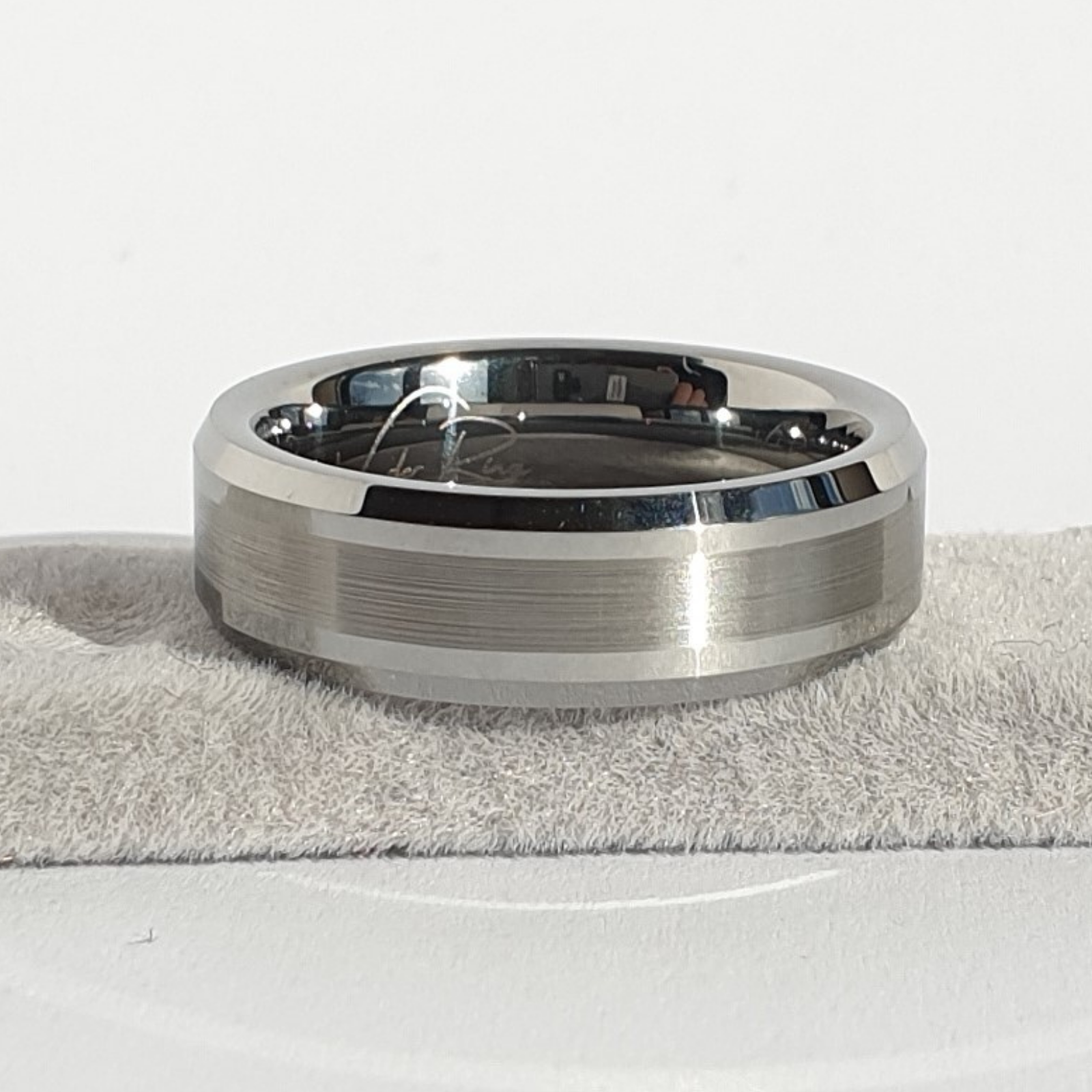 Brushed Tungsten 6mm Mens Wedding Wonder Ring UK K / US 5 – Rock Solid Rings