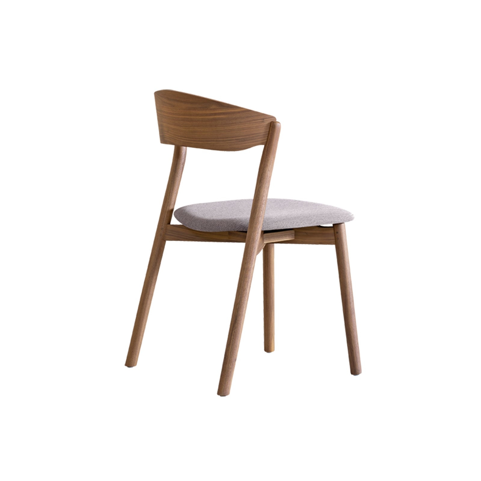 Tube – Chair Ash Stained Walnut – Twins Dust Gray – Miniforms – Indor