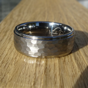 Matt Panelled Tungsten Mens Wedding Wonder Ring UK X / US 11.5 / 8mm – Rock Solid Rings
