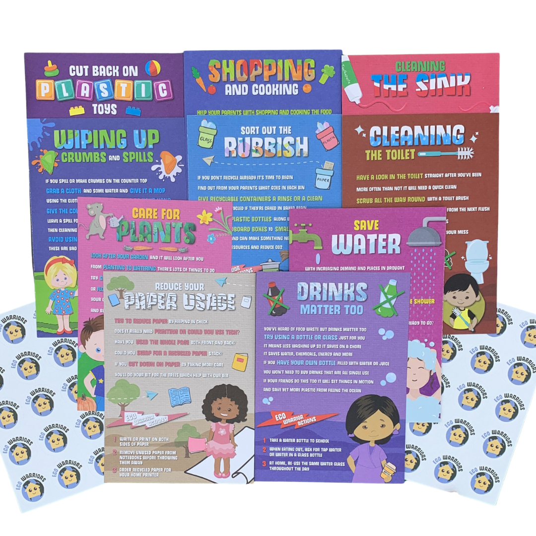 Eco Warriors Home Flash Cards Game for Children | Kids Zerowaste Essentials – By Helpful Kidz