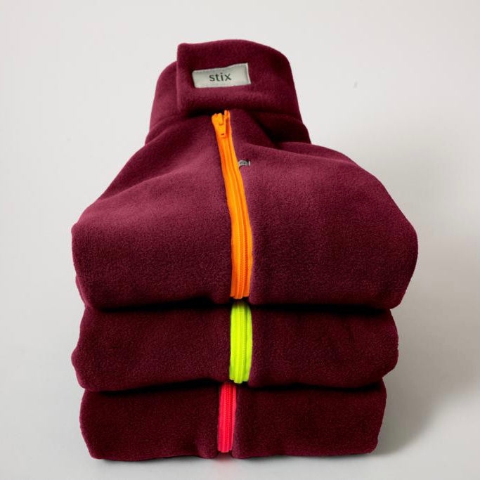 Dog Coats for Shih Tzus – Dog Coats by Stix and Co. M – Burgundy – Orange