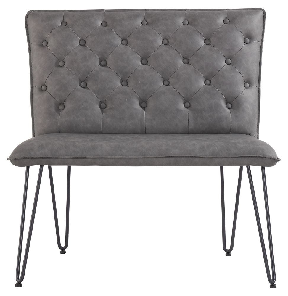 Chair Collection – Studded back 90cm grey bench – Essentials