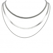 3 Layer Necklace £34.99 45+5cm – Silver – Ezavision