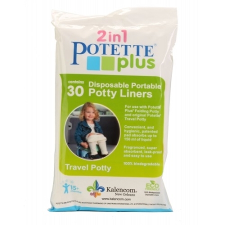 Potette Plus – Potette Disposable Liners 30 Pack – White – Biodegradable Plastic