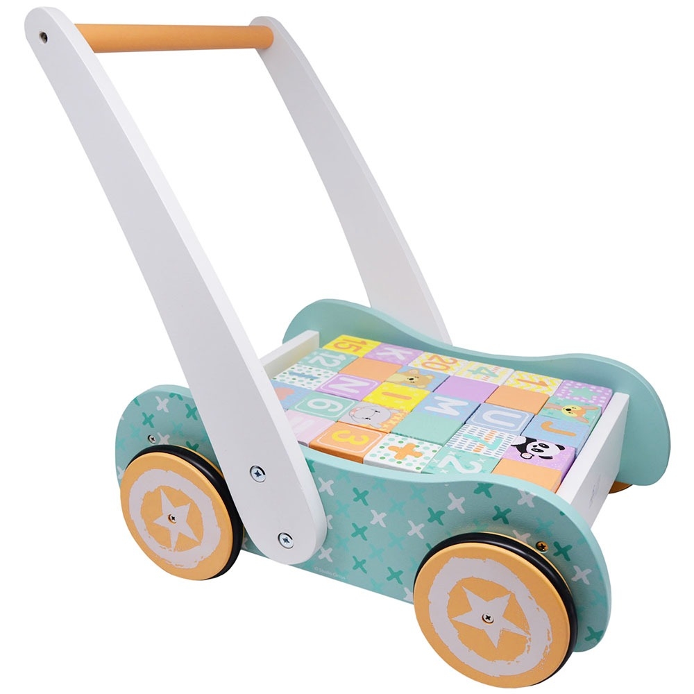 Studio Cirus Wooden Baby Walker – Children’s Learning & Vocational Sensory Toys For Children Aged 0-8 Years – Summer Toys/ Outdoor Toys