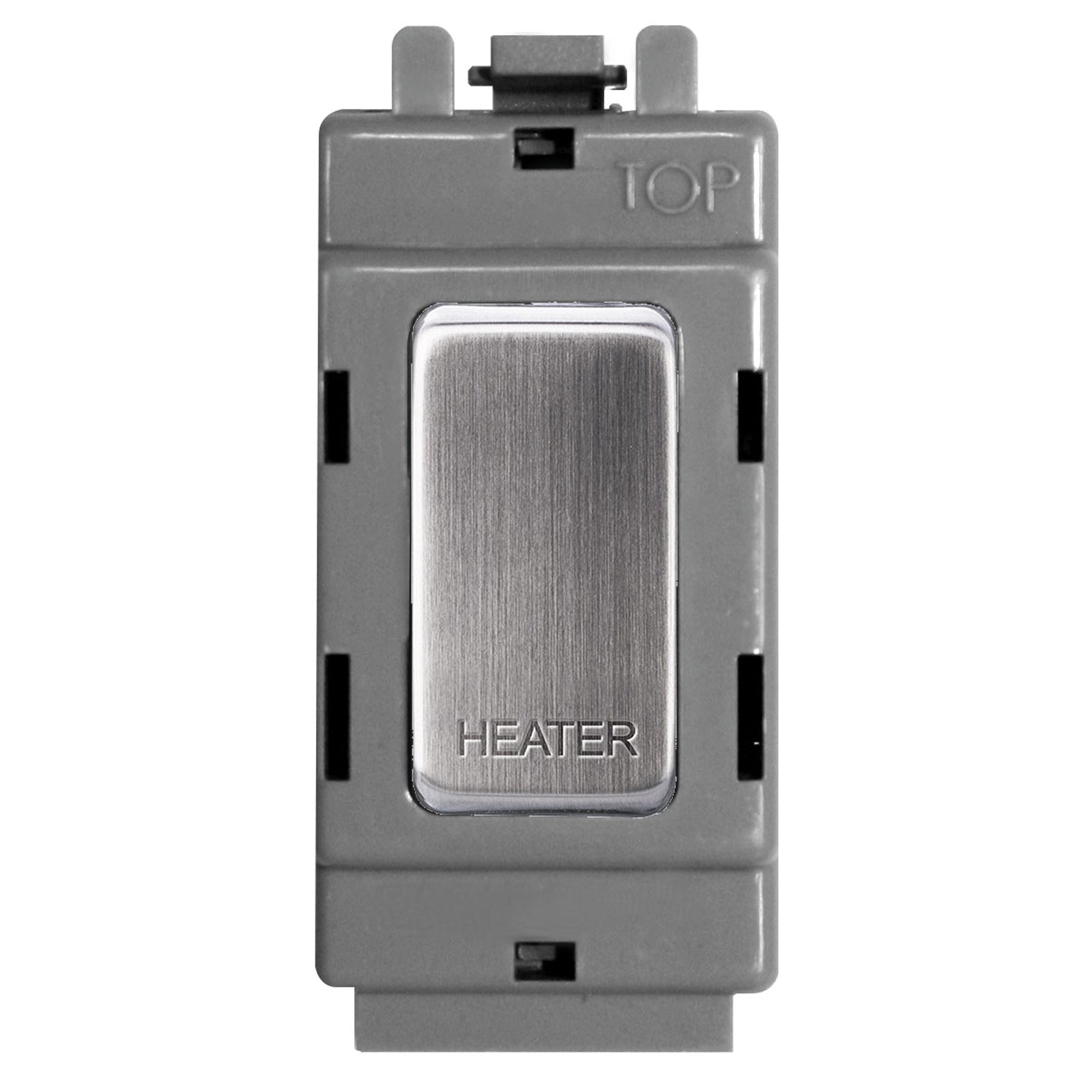 BG Nexus Screwless Flat Plate Brushed Steel Grid Switch Components Full Range Heater (20A) GRHTBS – Masterlec