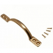 Kitchen Cupboard Door Handle Front Fix Sash Brass 6 Inch 150mm With Screws – Golden Grace – My Door Handles