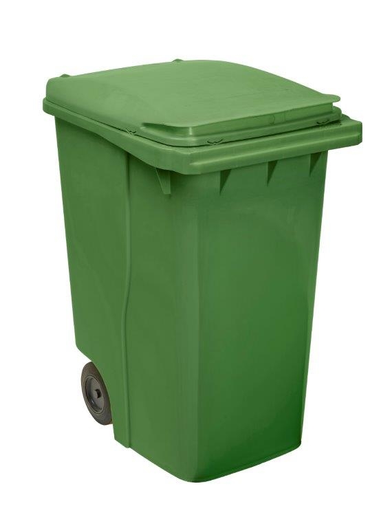 360L Two Wheel Plastic Bin – Green