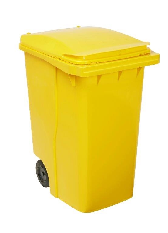 360L Two Wheel Plastic Bin – Yellow