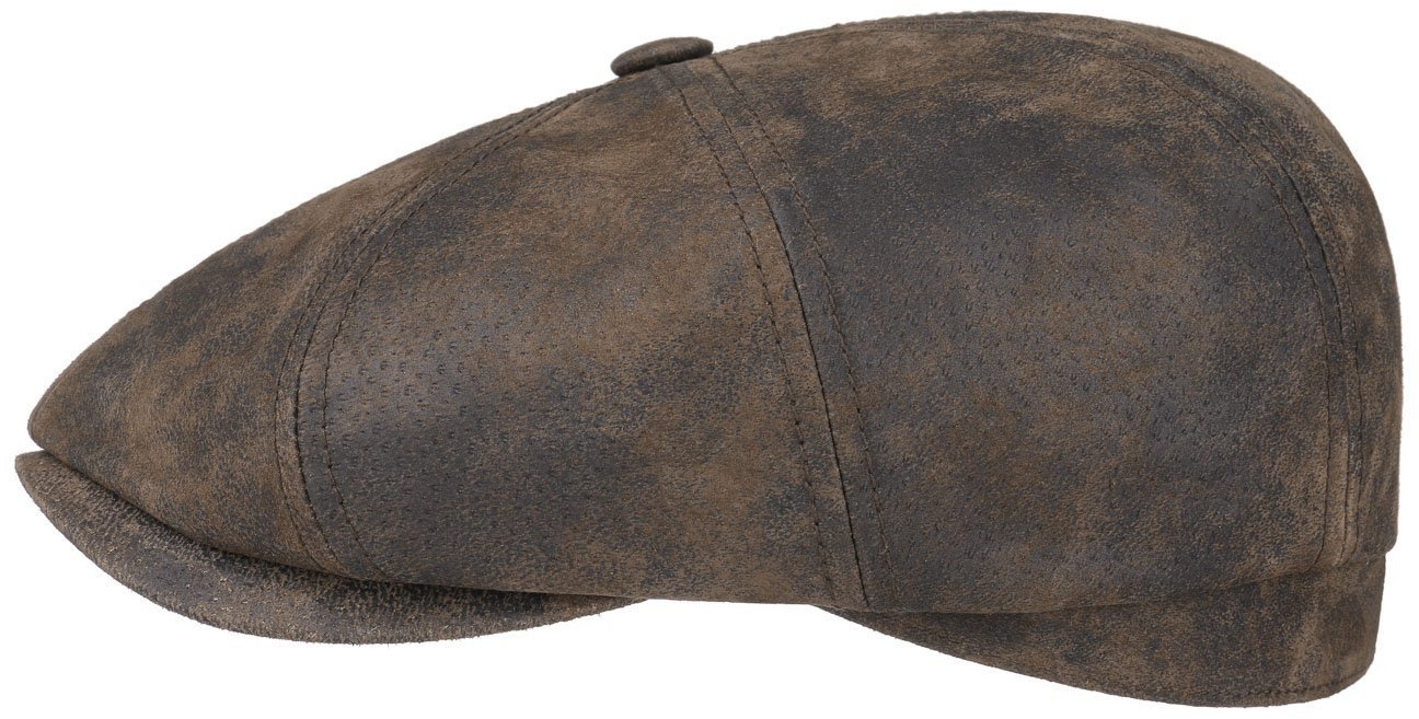 Stetson Mens Dark Brown Hatteras Pigskin Leather Cap – XL – Robert Old & Co