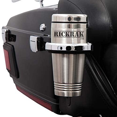 Ciro Cup Holder PASSENGER MOUNT w Free RickRak Stainless Cup BLACK OR CHROME – Chrome – Rick Rak